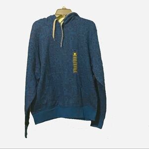 Xersion Blue Graphic Shapes Hoodie Sweatshirt